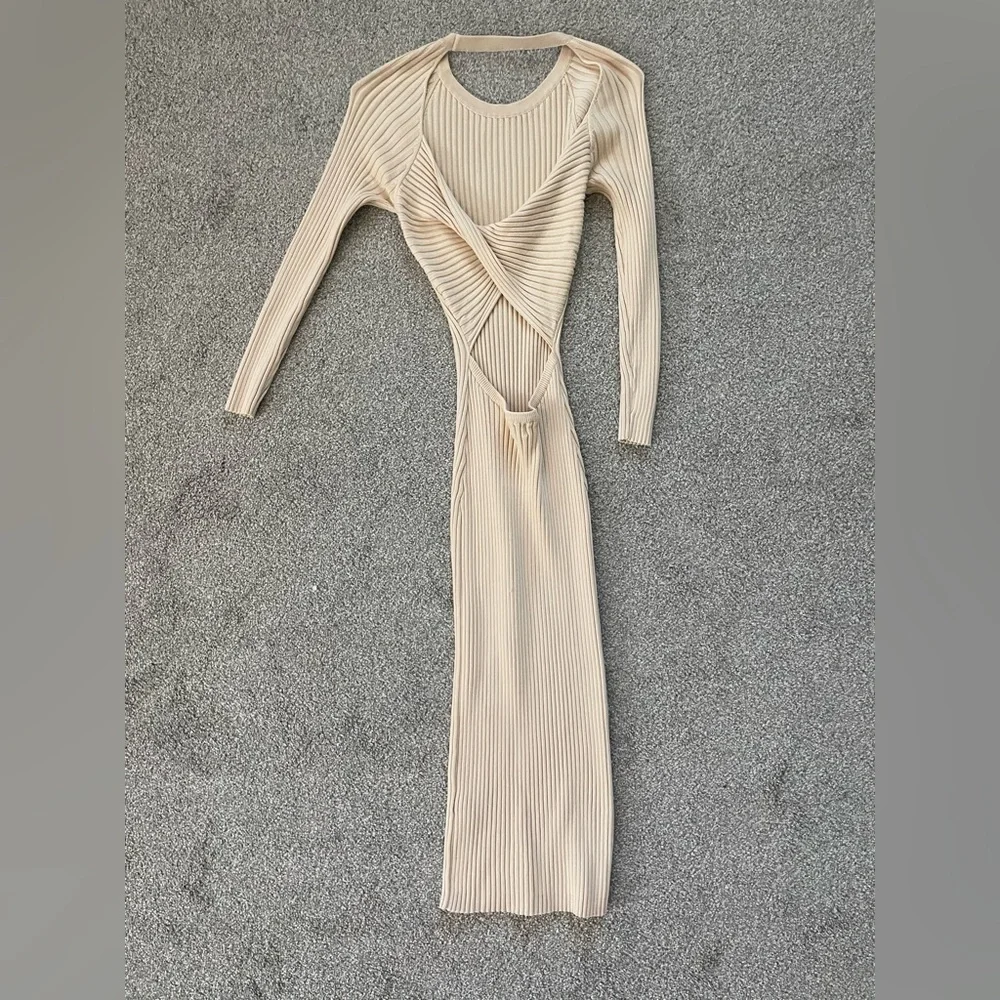 Bardot Rib Knit Dress